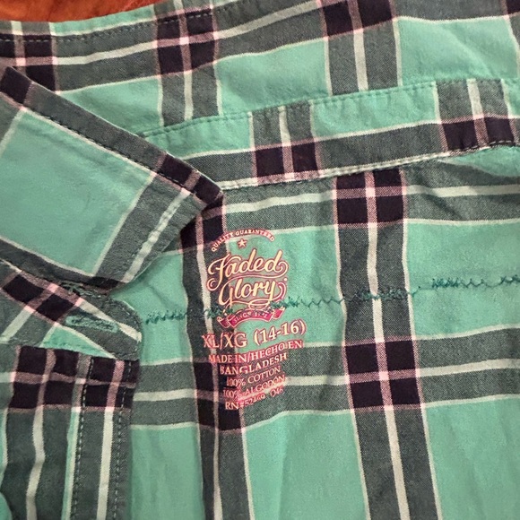 NWT UpCycled Graphic Flannel Size Girls XL 14/16 or Adult XS - Picture 11 of 11